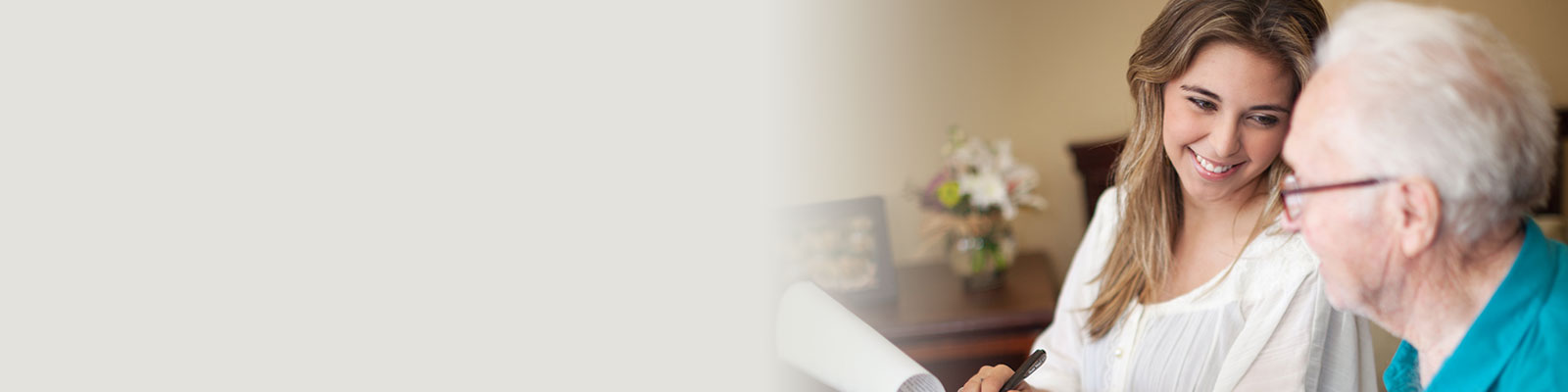 University Care Center social services specialist and resident